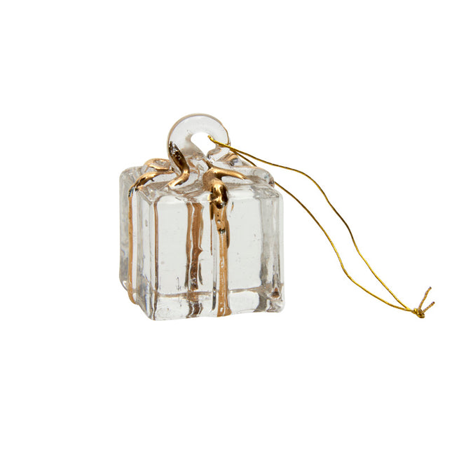 Hanging Glass Gold Present