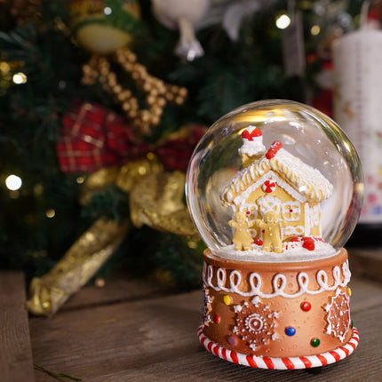 Gingerbread House Snow Globe