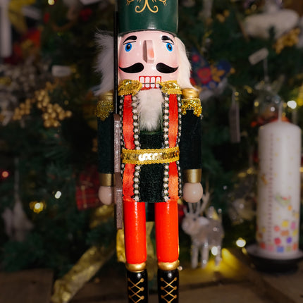 Green Wooden Handpainted Nutcracker