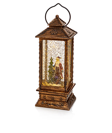 Oblong Lantern Water Spinner, Santa or Snowman