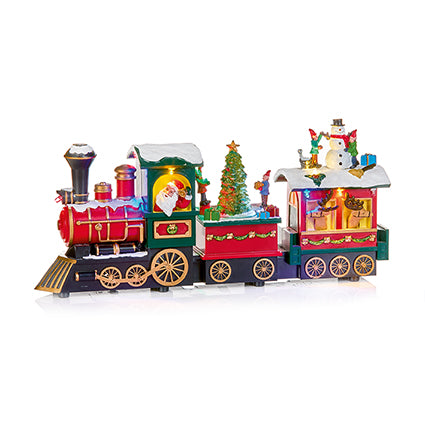 Lit Animated Christmas Train