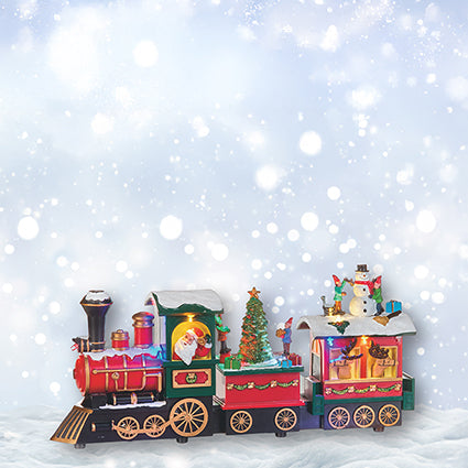 Lit Animated Christmas Train