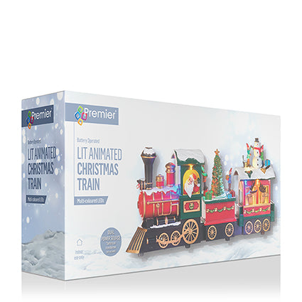 Lit Animated Christmas Train