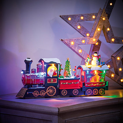 Lit Animated Christmas Train