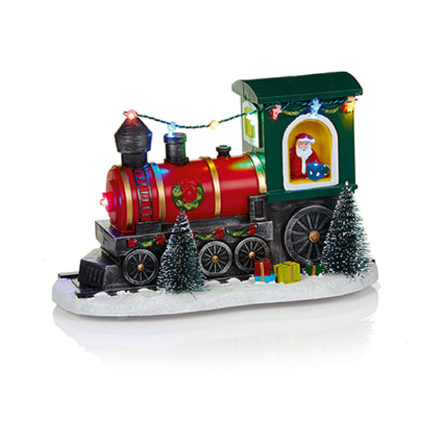 Light-Up Santa in Train