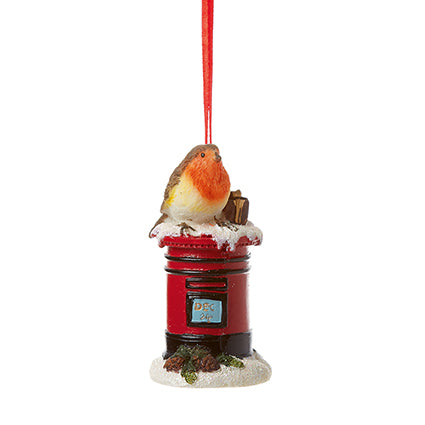 Polyresin Robin Hanging Decoration, Bird House or Post Box