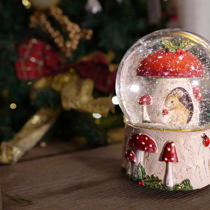 Woodland Mushroom & Mouse Snow Globe