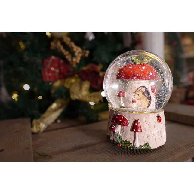 Woodland Mushroom & Mouse Snow Globe
