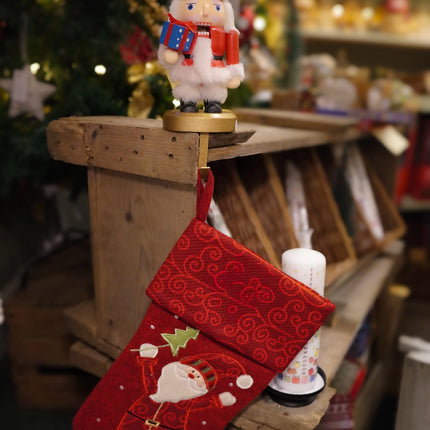 Wooden Nutcracker Stocking Holder