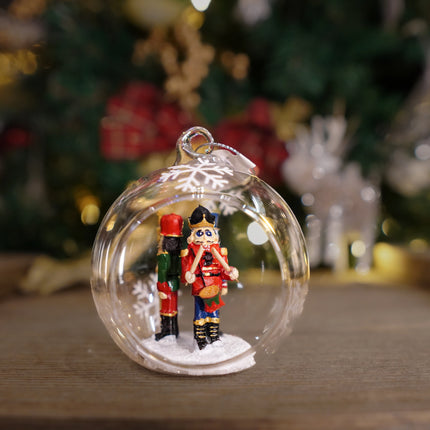Nutcracker Glass Globe Bauble