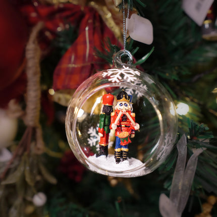 Nutcracker Glass Globe Bauble