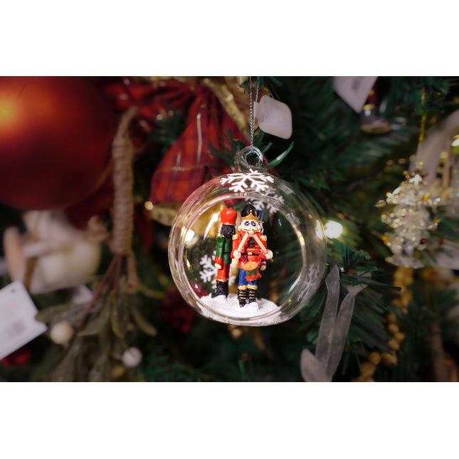 Nutcracker Glass Globe Bauble