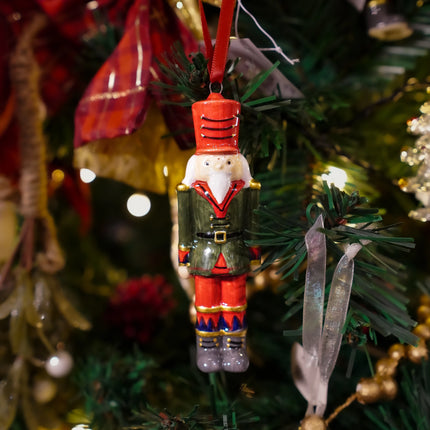 Hand-painted ceramic Nutcracker Tree Hanging Decoration