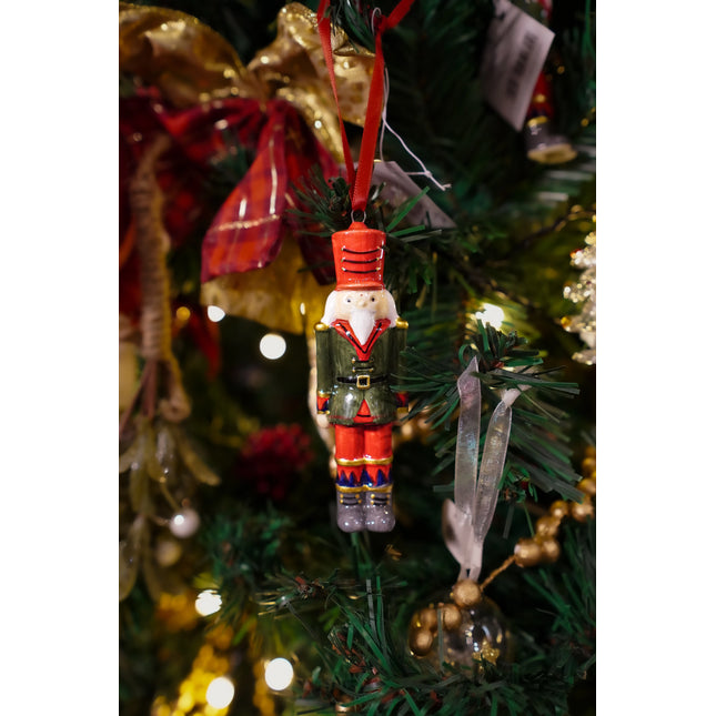 Hand-painted ceramic Nutcracker Tree Hanging Decoration