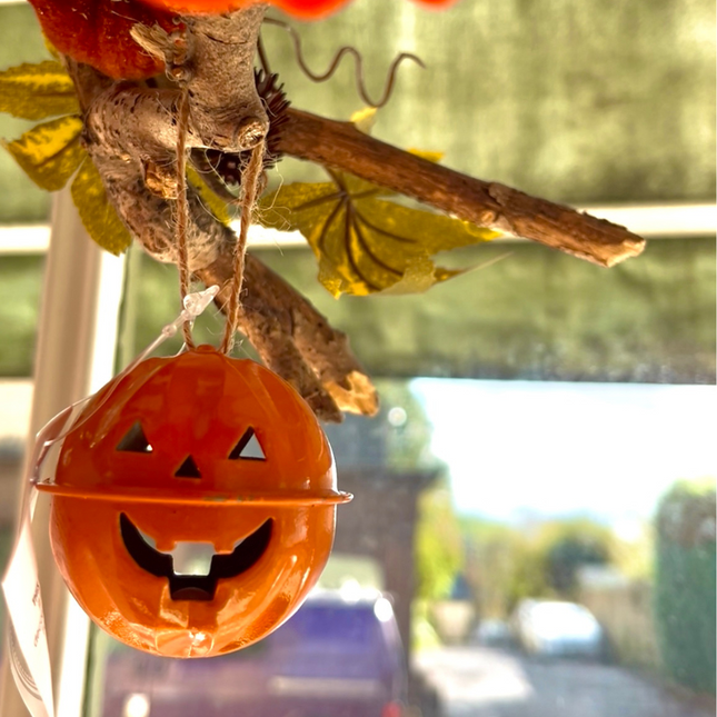 Heaven Sends Orange Halloween Metal Pumpkin Bell