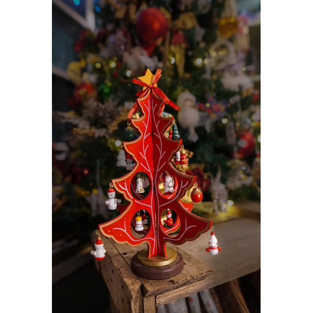 Wooden Tree with 25 decorations