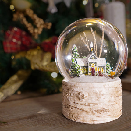 Snowy Church Christmas Snow Globe