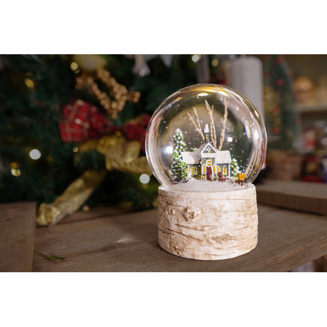 Snowy Church Christmas Snow Globe