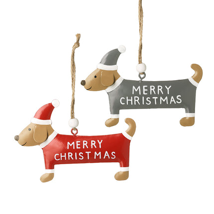 Heaven Sends Merry Christmas Sausage Dog Hanger
