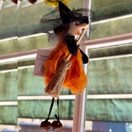 Flying Halloween Witches Hanging Decoration image 0