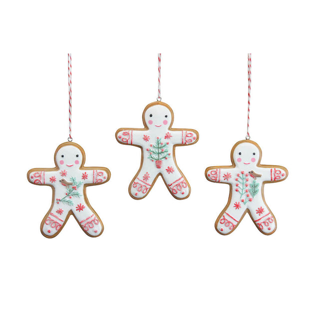 Resin Dec 8cm - `Iced` Gingerbread Men, 2as image 0