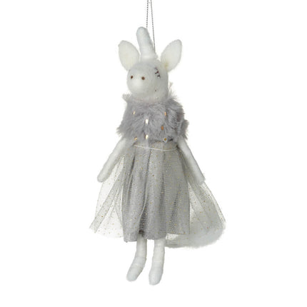 WOOLLEN UNICORN IN DRESS TREE DECORATION image 0