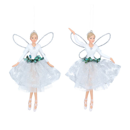Resin Dec 14cm - White Fabric/Sheer Dress Fairy, Assorted Designs image 0