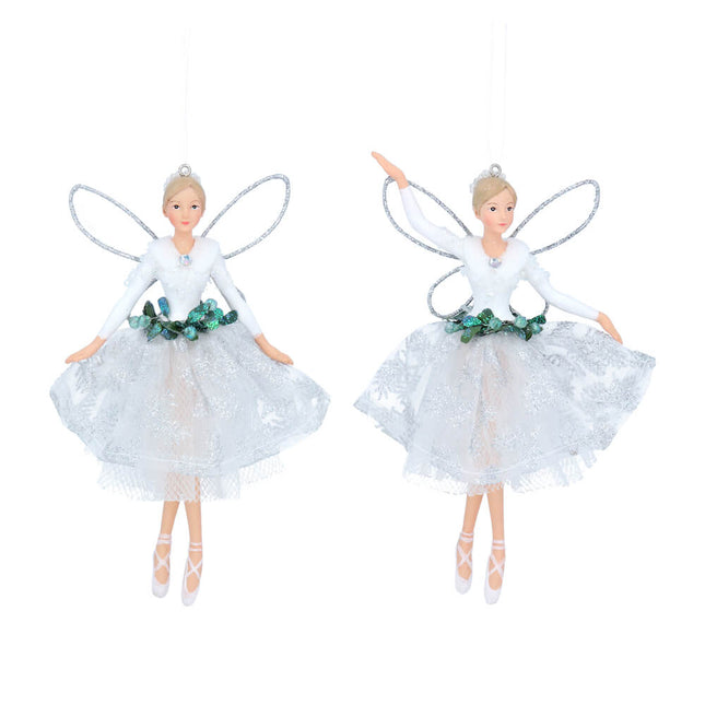 Resin Dec 14cm - White Fabric/Sheer Dress Fairy, Assorted Designs image 0