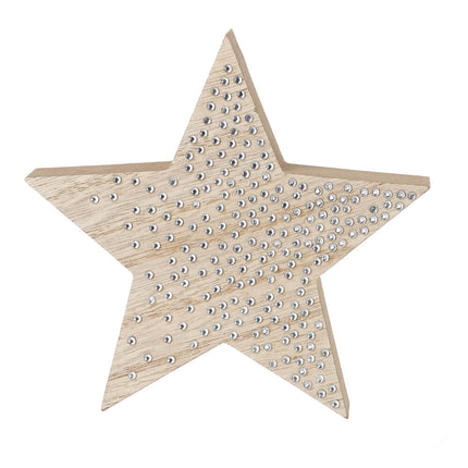 WOODEN STAR WITH SPARKLES image 0