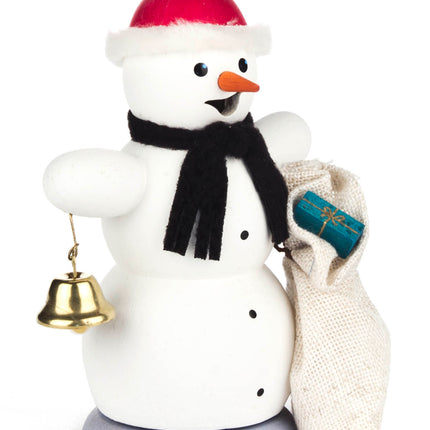 Snowman with bell &amp; sack Incense Burner image 0