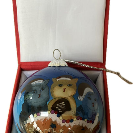 Hand Painted Glass Bauble - Cats!! image 0