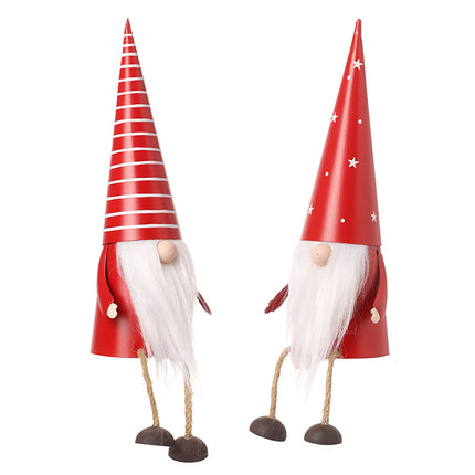 RED METAL SITTING SANTA GONKS MIX spotty image 0