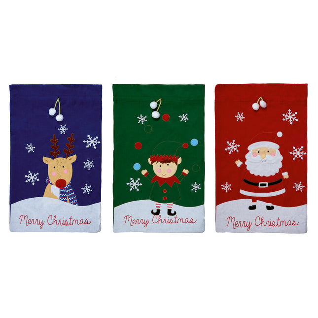 large santa reindeer elf sack image 0