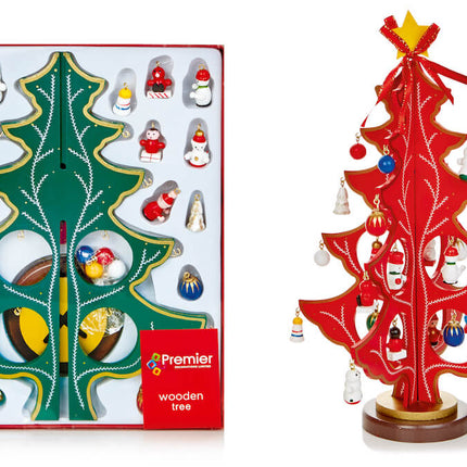 Wooden Tree with 25 decorations image 0