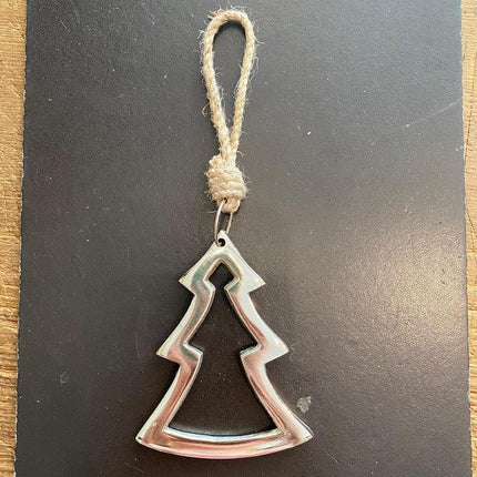 Xmas Tree 4" Silver - Metal base image 0