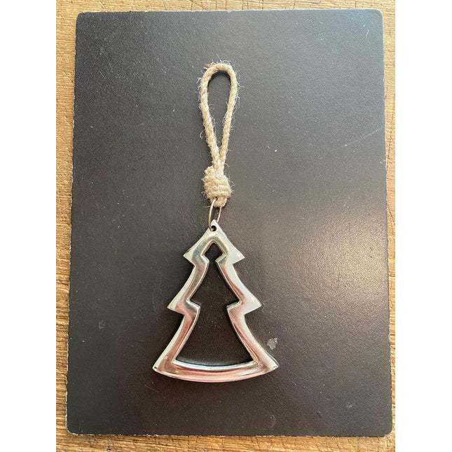 Xmas Tree 4" Silver - Metal base image 0