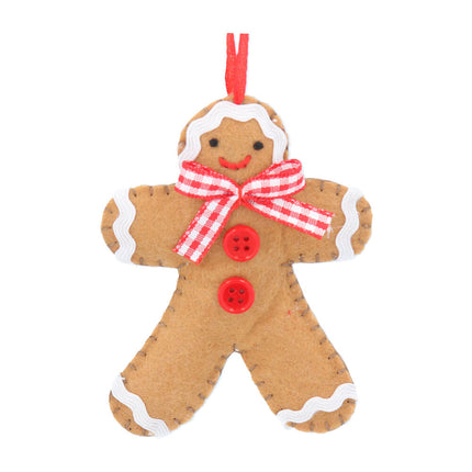 Felt Dec 9cm - Gingerbread Man w Buttons/Bow image 0