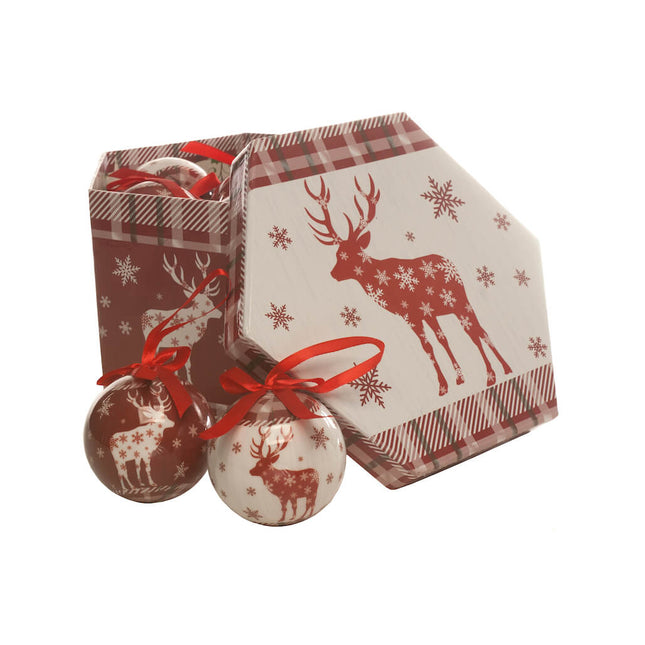 reindeer decoupage bauble image 0