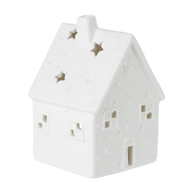 PORCELAIN HOUSE TEALIGHT CANDLE HOLDER image 0