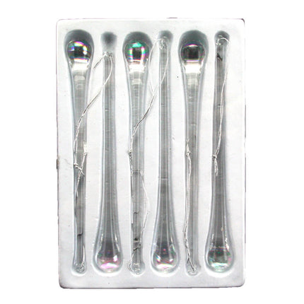 Glass Dec 13cm - Iridescent Raindrop, 6as image 0