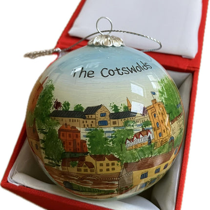 Hand Painted Glass Bauble - The Cotswolds image 2