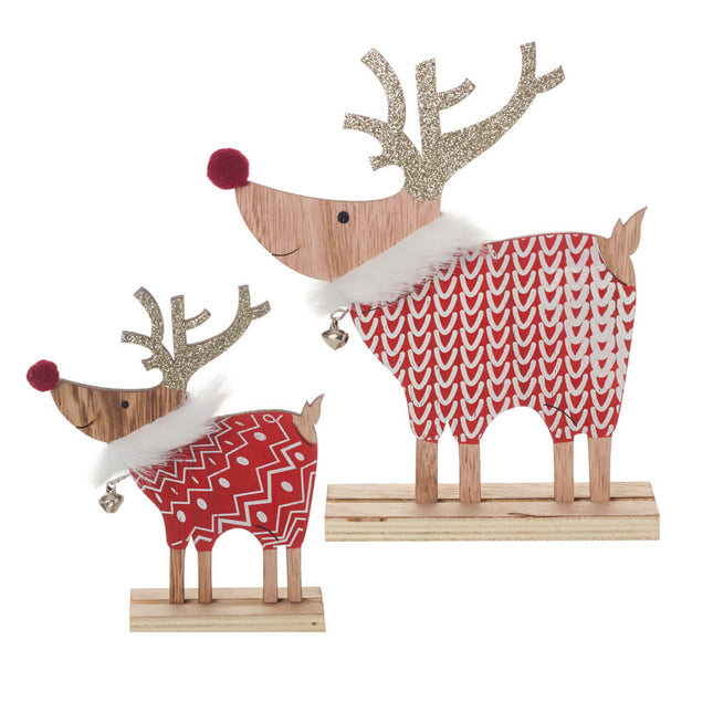 WOODEN REINDEER SET image 0