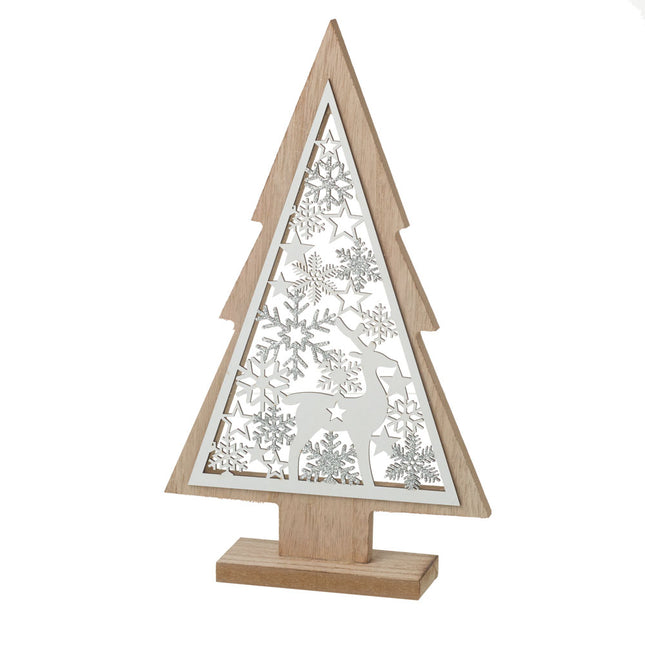 WOODEN CHRISTMAS TREE CUT OUT DECORATION image 0