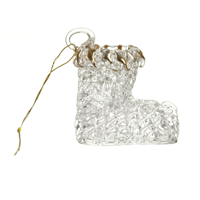 HANGING GLASS XMAS STOCKING image 0