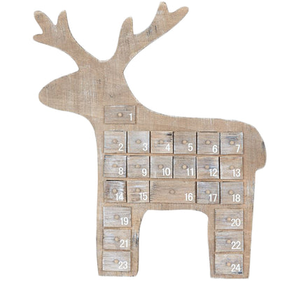 Wooden Advent 40cm - Natural Reindeer image 0
