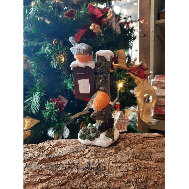 Premier 18cm Robins on Post Box Christmas Ornament