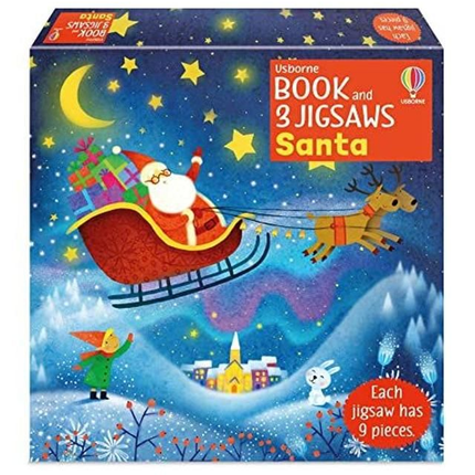 Usborne Book And 3 Jigsaws: Santa