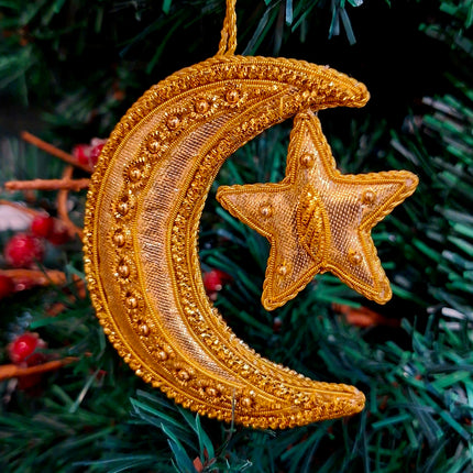 Moon and Star Hanging Decoration