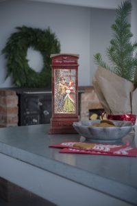 Water Lantern (Red) Telephone Box with Dickensian Couple - Image 4